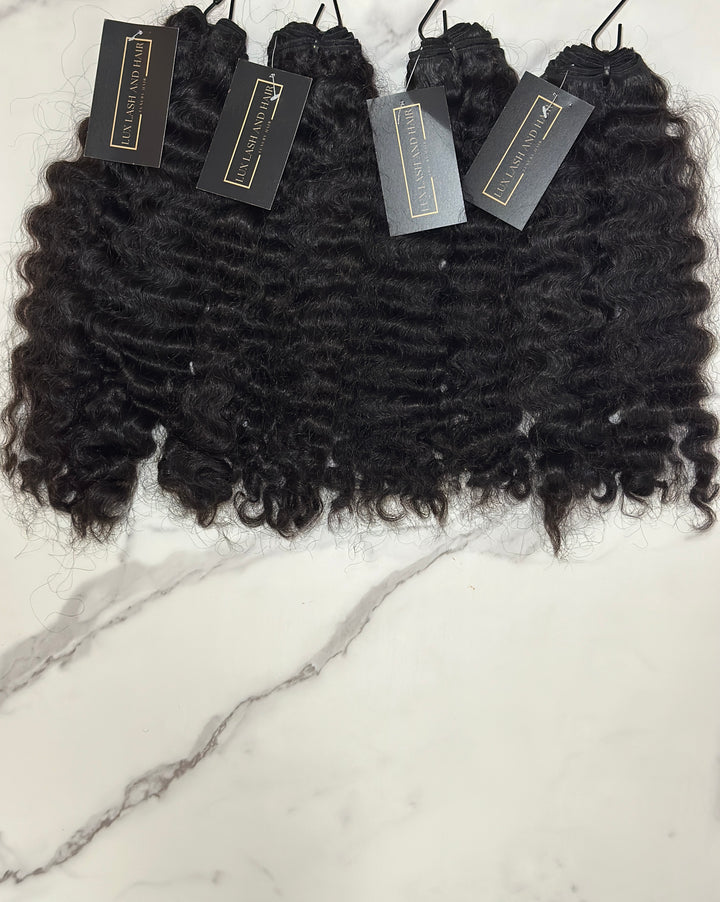 Raw Burmese Curly 4 bundles Deal (on Hand) - Lux Lash and Hair