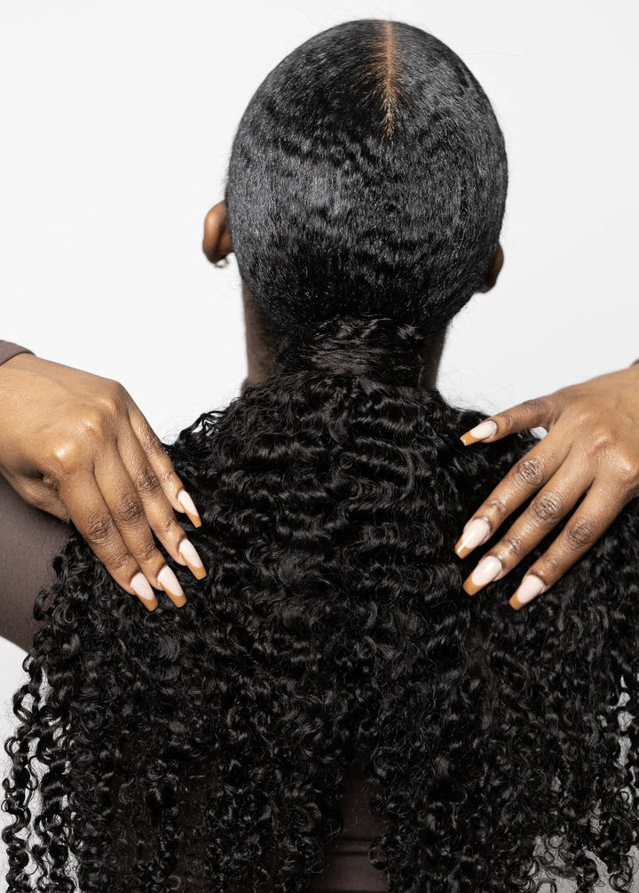 Raw Burmese Curly Clip in Ponytail | Wrap Ponytail - LUX LASH AND HAIR