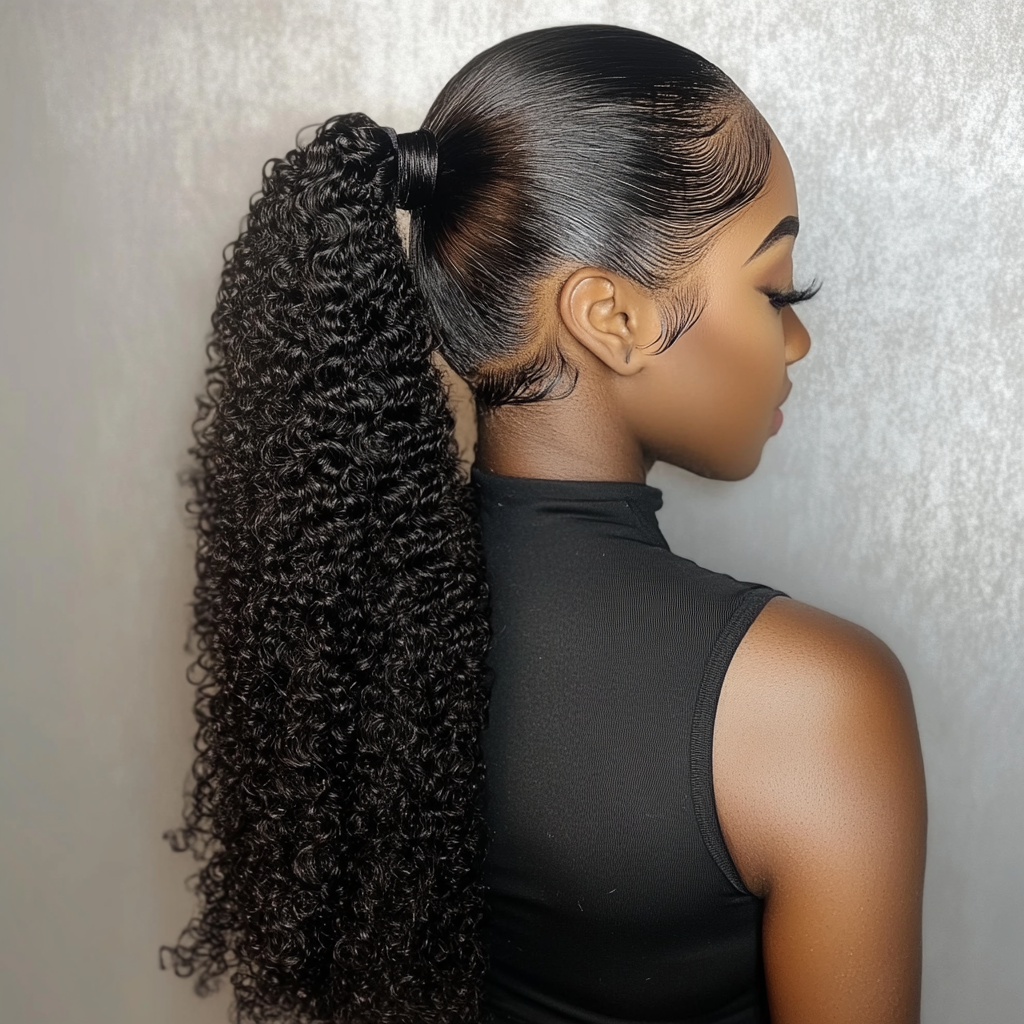 Raw Burmese Curly Clip in Ponytail | Wrap Ponytail - LUX LASH AND HAIR